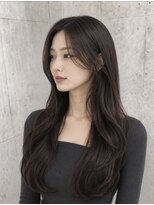 アフィーロ(ACHFILO) 20代30代大人女子 ココアブラウン 韓国人風透け感前髪エクステ