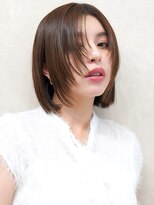 エステージ  喜連店(S-TAGE)&nbsp;顔回りレイヤー×ミニボブ×ストレート×センターパート