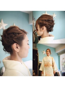 ヘアーアンドネイルサロンブルー(hair & nail salon BLUE) カジュアル和装スタイル