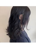 暗髪 透明感カラー ふんわり浅めレイヤー