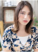 アシンメトリー濡れ髪外ハネミディアムb戸田公園20代30代40代