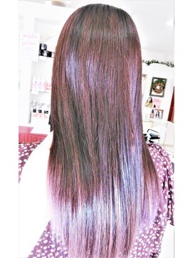 デザインヘアーピアジェ 八木店(DESIGN HAIR PIAGET) ☆バイオレッドもオレンジもブルー色もキララTRでツヤッツヤ☆