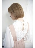小顔ミニボブくすみベージュ/前髪あり【グランアージュ錦糸町】