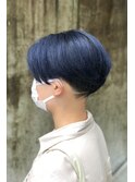 刈り上げハンサムショート×ネイビーブルー☆澤本大樹