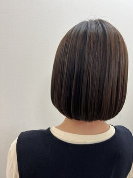 アールモンドヘア新世界 【北見】#ぱっつんボブ#ボブ#丸みシルエット