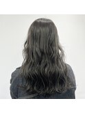 透け感 透明感のあるアッシュグレー