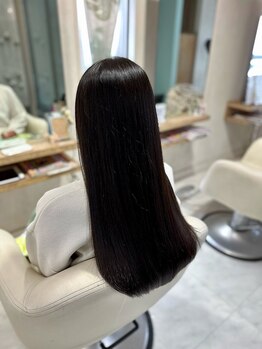 フィールヘアーフェイス(Feel hair face)の写真/【栃木市】クセ・うねりを解消しませんか？まとまりやすい自然なストレートヘアでスタイリングも簡単♪