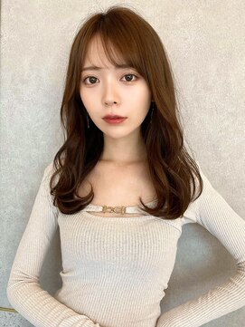 ルームバイシー 新宿(Loom. by Sea) 韓国風前髪/シルキーベージュ/グレージュカラー/斜めバング