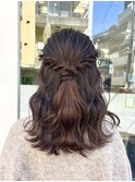 20代30代【ヘアセット】結婚式ヘア ツイストハーフアップ