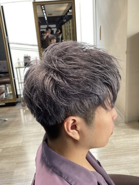 ウィル 阪急茨木駅前店(WiLL) メンズ ツーブロックショート シルバーグレージュ