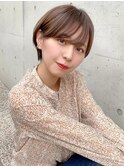 前髪あり小顔つや髪顔まわり簡単スタイリングショートボブヘア