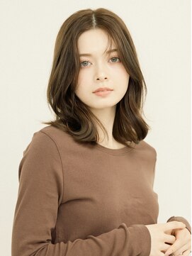 オンク 新宿(onk) 黒髪/グレーベージュ/レイヤーロング/前髪パーマ[新宿駅]