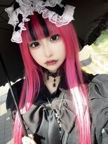 ウラヌス バイ ギャラクシー(URANUS by GALAXY) ピンク×ブラック エクステ込