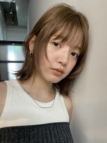 レイヤーミディアムレイヤーボブ顔周りレイヤーカット銀座