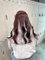 エゴ 池袋(EGO)&nbsp;ブリーチなしピンクブラウン/インナーホワイトシルバー