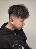 刈り上げショートメッシュツイストスパイラルパーマ