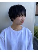 丸みショートシースルーバングくびれショートボブミニボブ