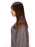 大人かわいい♪毛先ワンカールストレート×ぱっつんシースルー