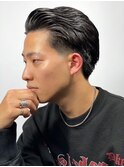 王道オールバックフェード