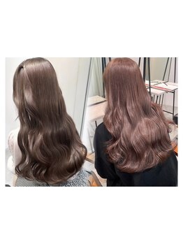 ブリーチなしダブルカラーで叶える透明感◎[ブリーチなし/ブリーチ×ダブルカラー/髪質改善/縮毛矯正/原宿]