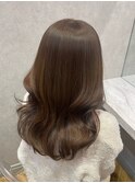 オリーブグレー髪質改善/黒髪/小顔/くすみベージュ/銀座 ■