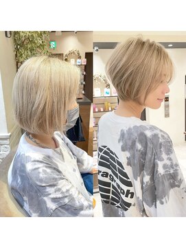 バンプ ギンザ(BUMP GINZA) 30代40代50代ハイライト銀座ショートヘア　松