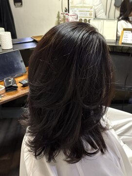 美髪縮毛矯正×海外風レイヤー【カミケン方木田/福島】