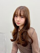 ヒュー 広島(HEW)&nbsp;かわいいシースルーバング韓国くびれレイヤーハッシュカット