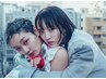 カット＋イルミナカラー＋選べるMILBONトリートメント＋ヘッドスパ