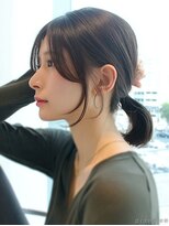 ダル 渋谷/表参道(DAL.)&nbsp;顔周りカットハッシュカットダークブラウンワンホンレイヤー韓国