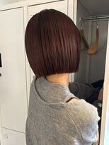 ラフ 立川(Laff) 大人ボブ 切りっぱなしボブ 暖色カラー 縮毛矯正 髪質改善