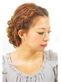 ザ・編みこみアップ《ヘアセット&着付 GEKKABIJIN》
