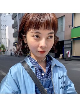 ハル ヘアスタジオ(haRu hair studio) ミニボブ×ディープオレンジ