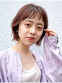 【mee.】ユウ　斜めバング　シルキーベージュ　グレージュカラー