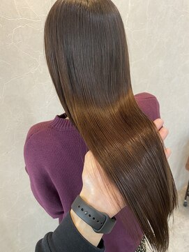 ジーナ 銀座(Zina) 髪質改善＊マロンベージュ＊20代30代40代＊かきあげ【Zina銀座】