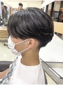 毛流れパーマ メンズセンターパート 島田優斗
