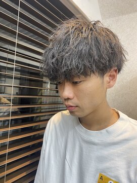 ソウバイジョージ(Sow by George) Takumi無造作パーマ黒髪モテヘア10代20代30代福岡博多天神大名