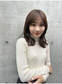 グレージュシルバーグレーアッシュ顔周り2wayバング韓国風甲府
