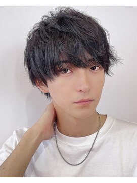 フイ 自由が丘(men's salon Hui) メンズ/アップバング/ツーブロックマッシュ/束感ショート/波巻き