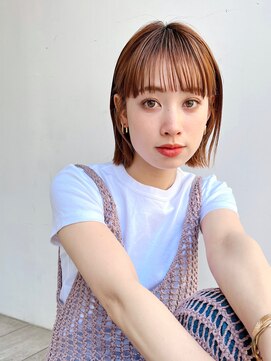 トルネード(TORNADO) 大人ショートボブ前髪あり切りっぱなしボブ外ハネ丸顔面長K0728