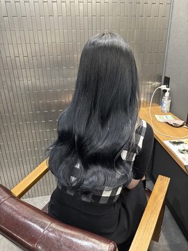 ボアップ(boappu) #ブルーブラック#ロングカラー#ロングヘア#ネイビーカラー