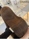 髪質改善×艶カラーシルキーベージュストレートヘア
