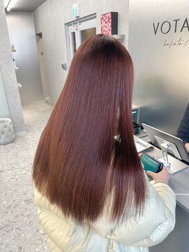 天神美容室 天神美容室×ワインレッド×ブリーチなし