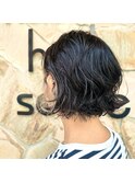 ミニボブ×くしゃっとパーマ◇町屋/似合わせカット