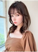 【NEW OPEN】小顔前髪あり後れ毛サイドバングメルティカラー