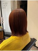 ワンレンボブ前下がりショート内巻きワンカール鎖骨ミディアム