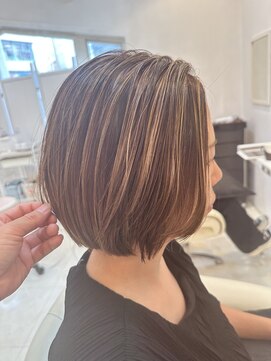 アヤメ 巣鴨店(ayame) (ayame巣鴨)白髪ぼかしハイライト_ボブ_tokio_巣鴨3