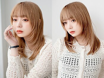 ネイビー 博多(NAVY)の写真/《髪質改善完全完結型個室サロン》伸ばしかけの方も◎人気のミディアム/ロングで愛されstyleに!