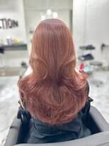 アクション 心斎橋店(ACTION)&nbsp;20代30代レイヤーカット　髪質改善　ブリーチ無しチェリーレッド