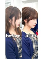 アマトウキョウ アユンチェ(AMA TOKYO×AYUNCHE) 前髪顔まわり韓国ヘアレイヤーカットサイドバンク2wayバンク韓国